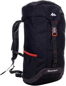 Sac à dos de randonnée Quechua Arpenaz 30 litres noir avec surpiqûres rouges
